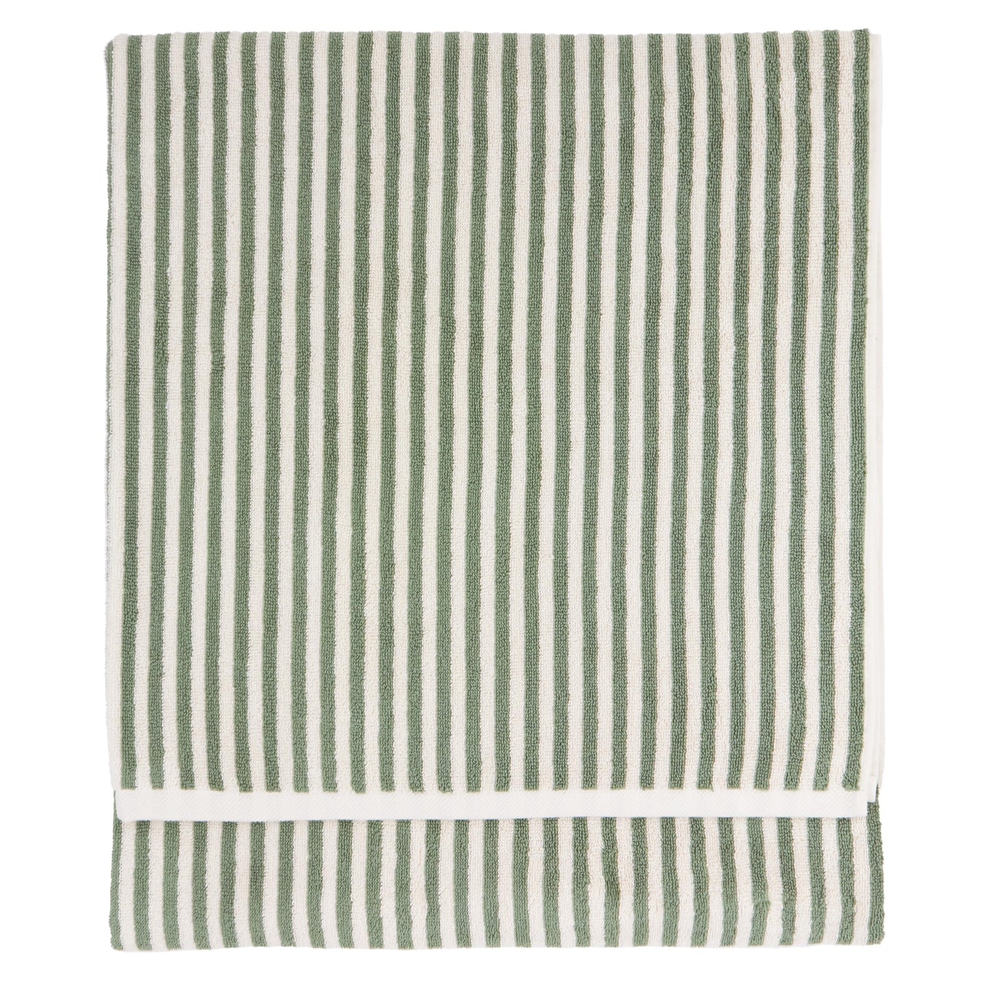 Yard Hebden Striped Cotton Terry Bath Towel (Forest, 70 x 130 cm)