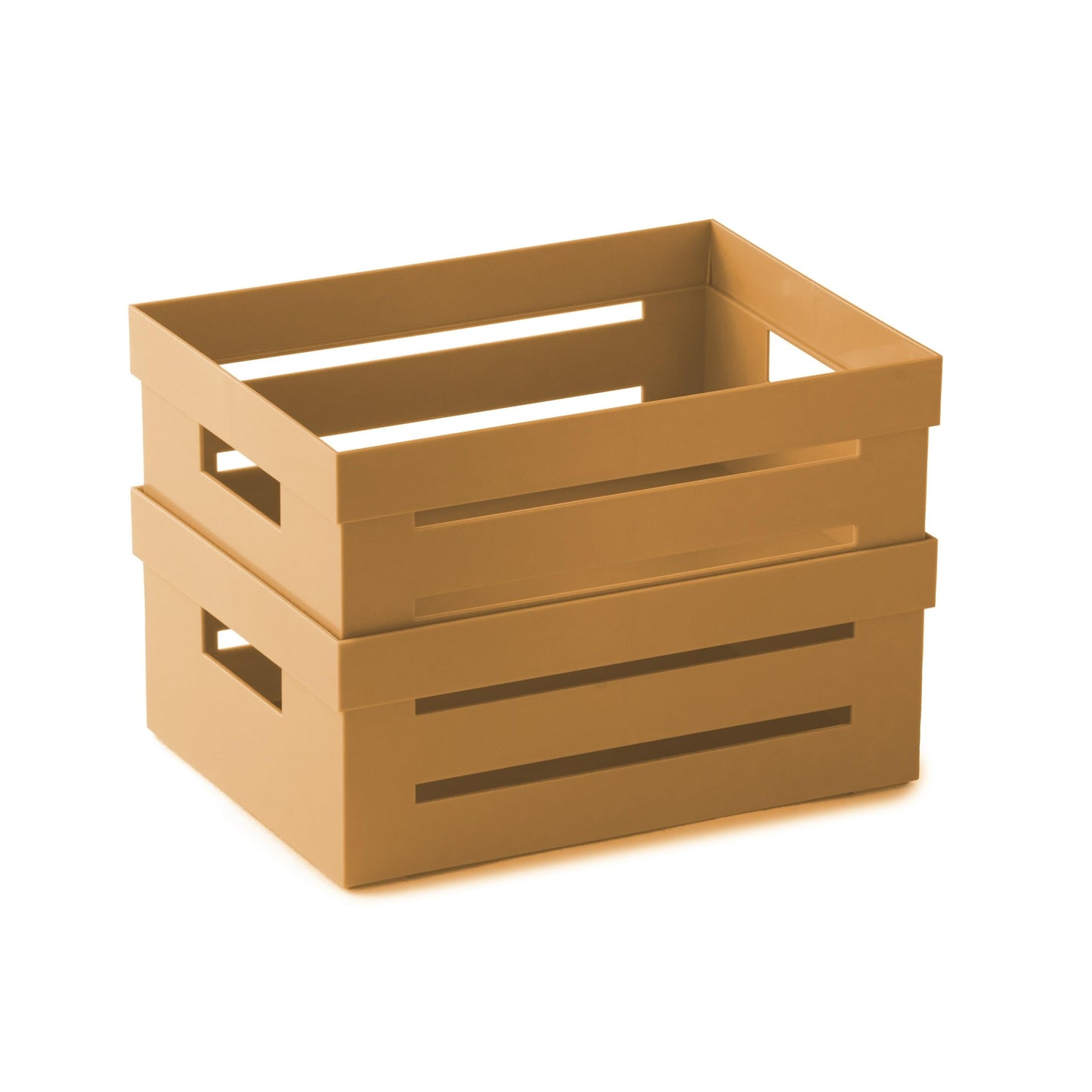 Snips Ambiente Open Storage Box 2 L, Mustard, Stackable, Made in Italy