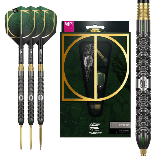TARGET Darts Cult 02 90% Tungsten Swiss Point Steel Tip Darts Set, 24G | Swiss Point Dart Set, Tungsten Barrel, Professional Darts Set, Swiss Point