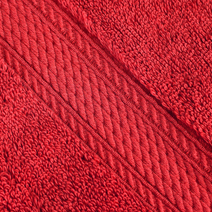 Superior 3-Piece Egyptian Cotton Towel Set, Red: Bath, Hand, Face Towels - 900 GSM, 100% Long-Staple Combed Cotton