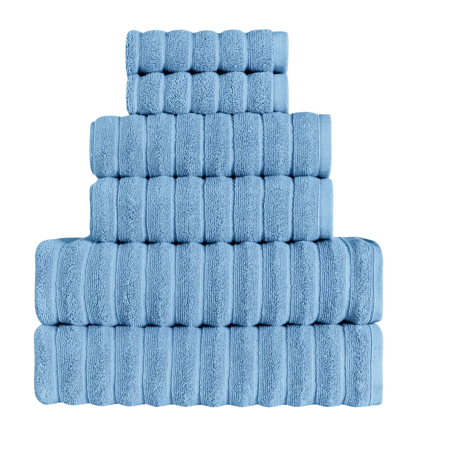 Tedeman Cloud Collection 6-Piece Towel Set - Turkish Towels, 550 GSM Plush, Highly Absorbent, Hotel & Spa Quality