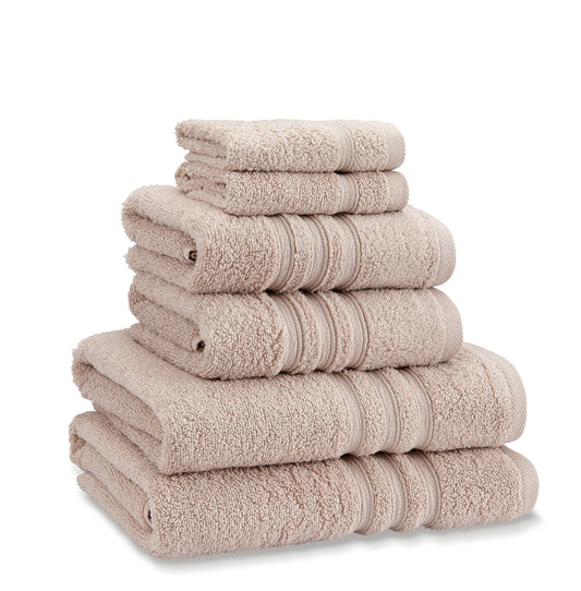 Catherine Lansfield Zero Twist Cotton 6 Piece Towel Bale Set Natural