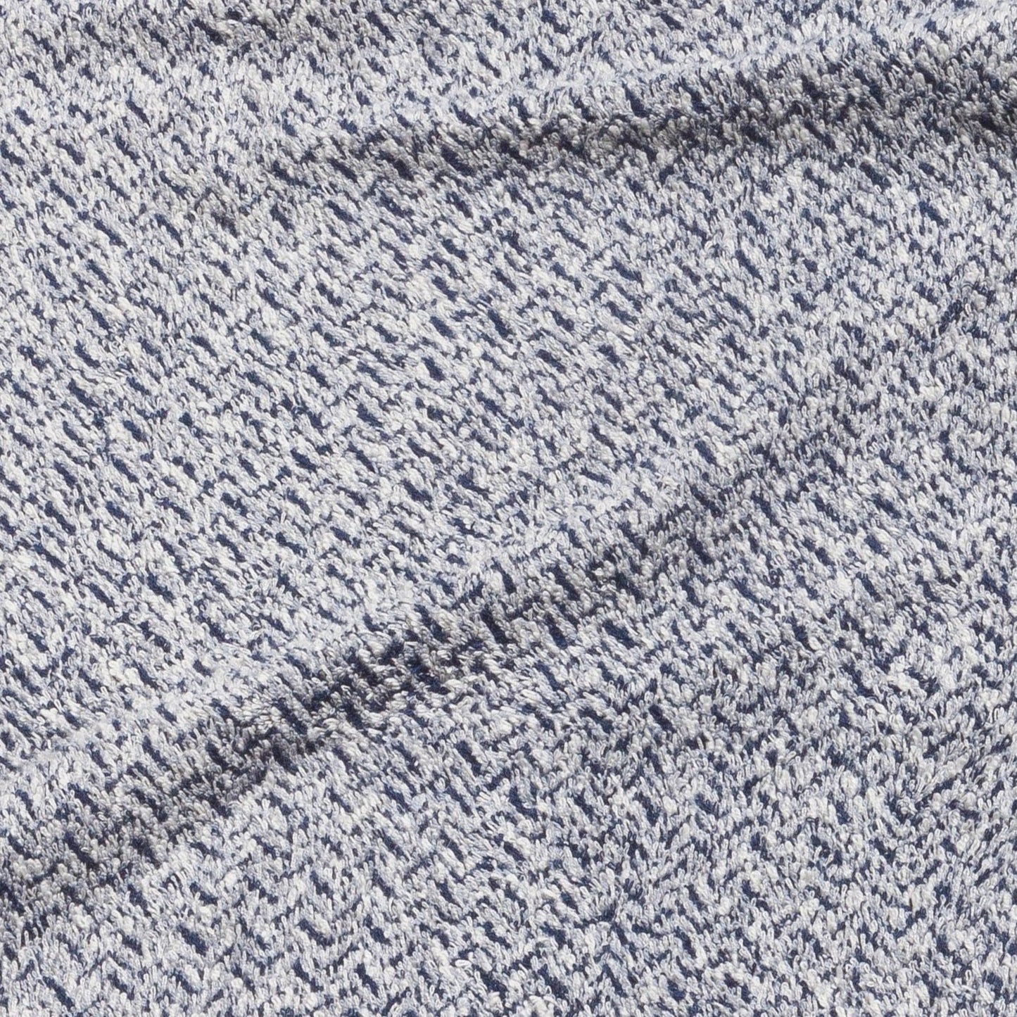 Möve Brooklyn Herringbone Guest Towel 50 x 30 cm 85% Cotton / 10% Viscose / 5% Linen Natural/Deep Sea
