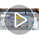 GRANDMA SHARK 50-58L UP TO 65L Bin Bags Liners Drawstring Trash Bag, Handle Waste Bags, 90 Garbage Bag, Super Strong, Anti-Drip Unscented, 70 × 77 cm