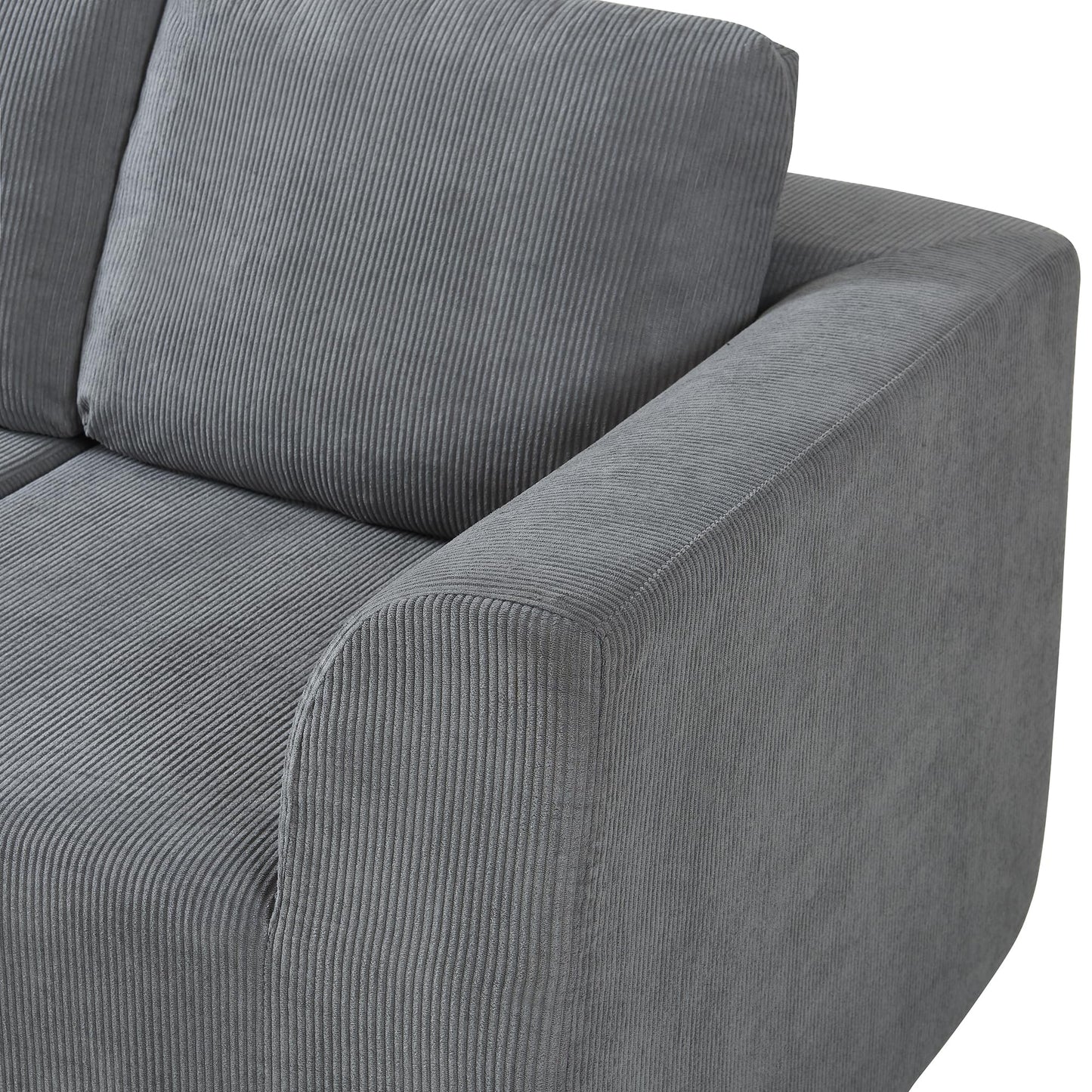 Panana Modular Sectional Sofa with Removable Chaise, Corner Sofa Lounge Sofas For Living Room, No Assembly Required (Grey, 2 Seater)