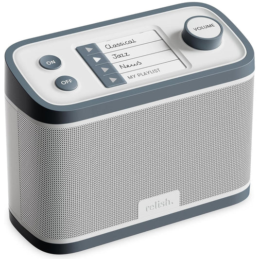 Relish - Simple Portable DAB/DAB+/FM Radio and MP3 Music Player for Seniors, those with Dementia, Alzheimer?s or Visually Impaired ? USB, Large