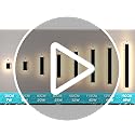 Outdoor Wall Lights LED Black Long Wall Sconce Ip65 Waterproof Outside Lights Rectangular Wall Lighting 3000k 25W Aluminum Exterior/Indoor Wall Light For Garden Villa Porch Terraces Garage,80cm*1