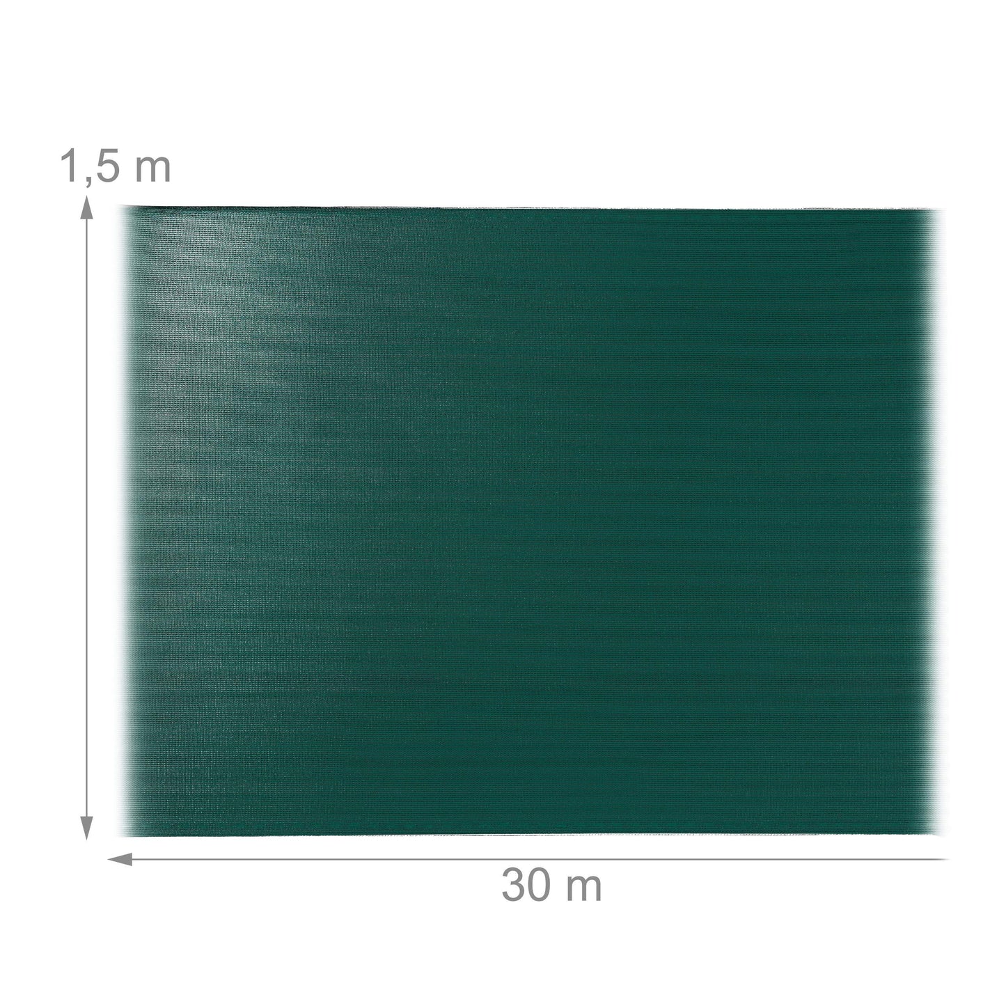 Relaxdays Fence Netting, Privacy Shield for Fences & Railing, HDPE Net, UV-Resistant, Weatherproof, 1.5 x 30 m, Green