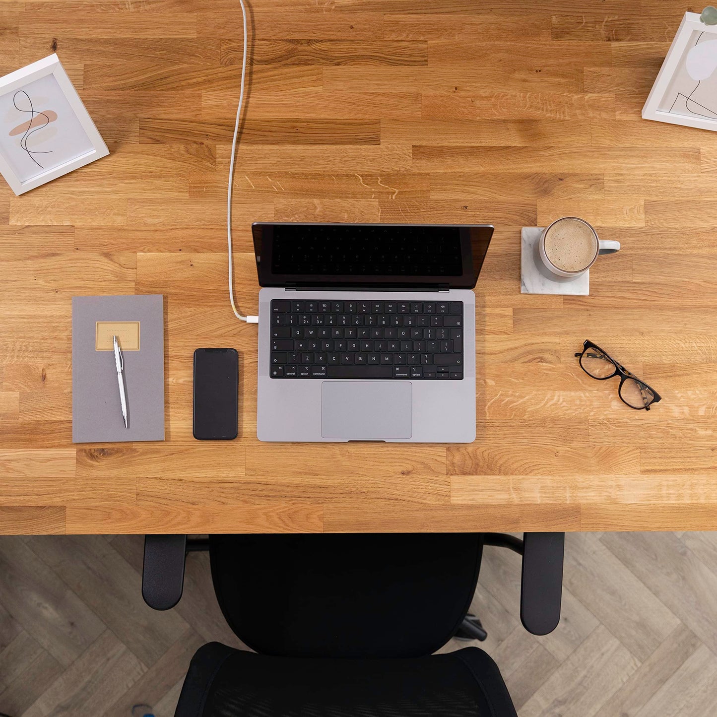 domli Solid Wood Oak Office Desk Top | 1200mm x 600mm x 40mm | Premium European Wooden Rectangular Tabletop