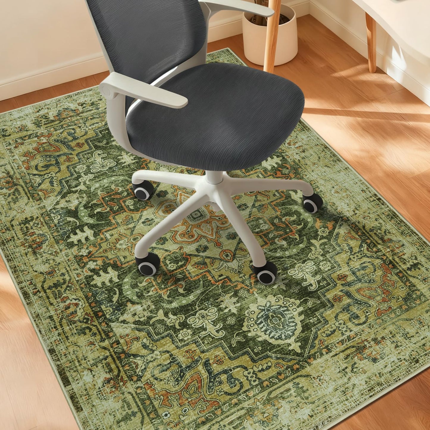 Homcomodar Office Chair Mats for Hardwood Floor 90x120cm Computer Chair Mat for Home and Office Floor Mat for Office Chair Non Slip Rubber