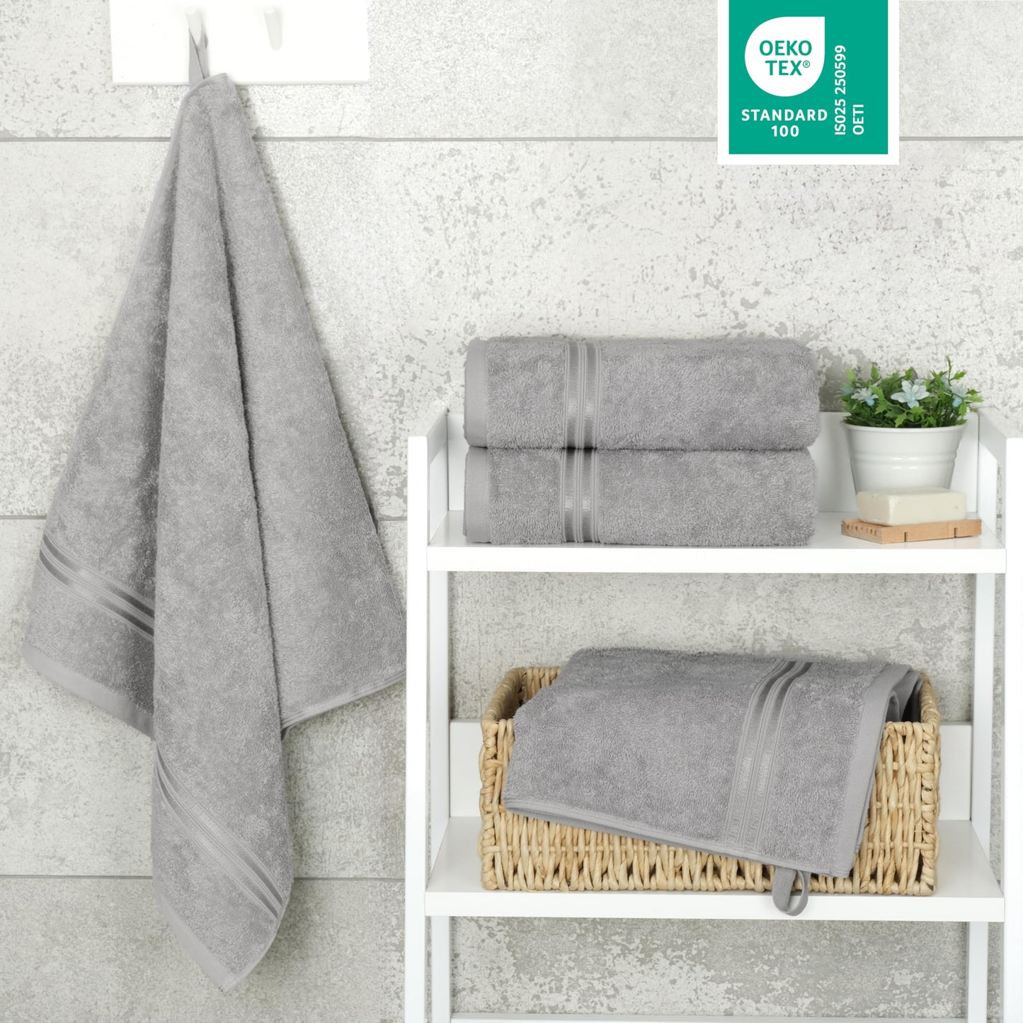 Hammetex Bathrobe 100% Cotton Unisex for Men and Women Quality 400 g/m² Quality Soft Absorbent Terry Towelling Bathrobe for Couples with Pockets