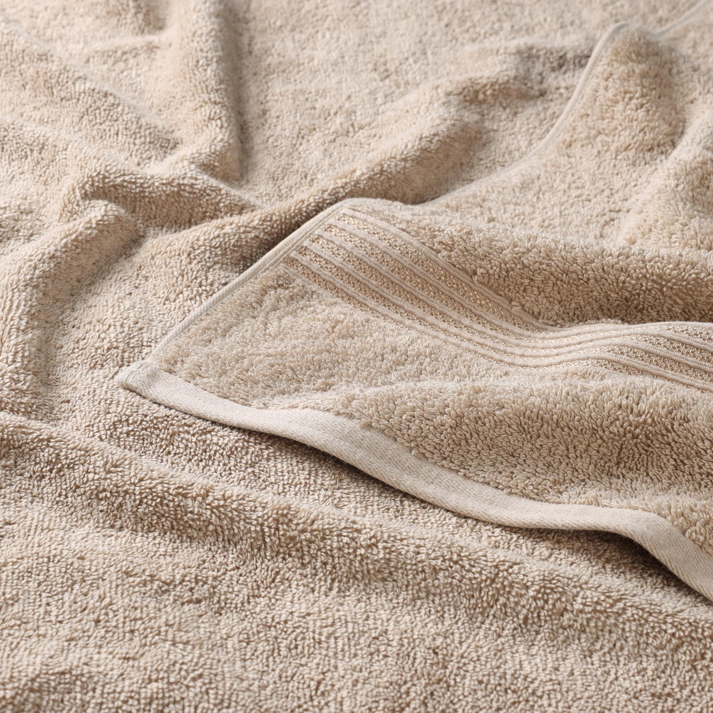 Superior Collection 100% Premium Long-Staple Combed Cotton 3-Piece Towel Set, Taupe