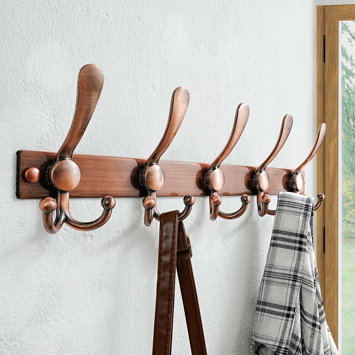 Dseap Coat Rack Wall Mount, Heavy Duty 2.5mm Base vs Flimsy 1mm, Double-Thick Solid Anti-Snap Hooks