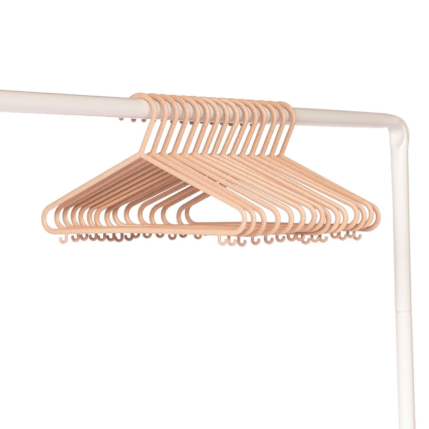 3 Sprouts Wheat Straw Baby Hangers, 30 Pack, Baby Closet, Speckled Pink