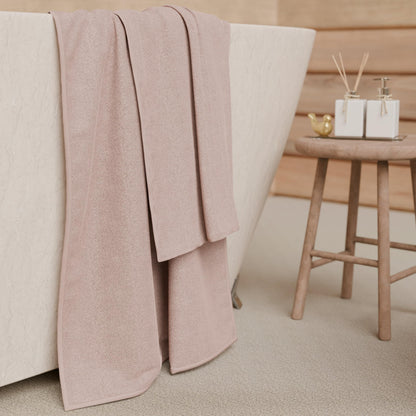 PETTI Artigiani Italiani - 100% Cotton Terry Bath Towels, 1+1 Towel Set, 2 Pieces 1 Face Towel and 1 Hand Towel, Powder Towels