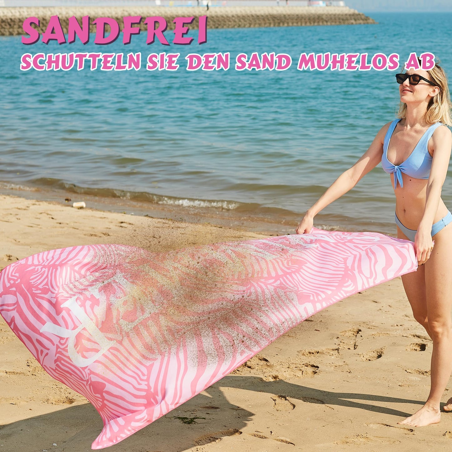 LEcylankEr Beach Towels for Adults XL 180 x 90 CM Large Microfibre Beach Towel Quick Dry Sandproof Beach Towels for Adults Extra Large for