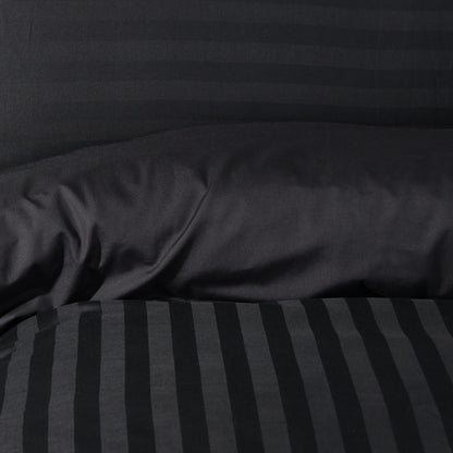 Sleepdown Duvet Cover Set, Black, Double