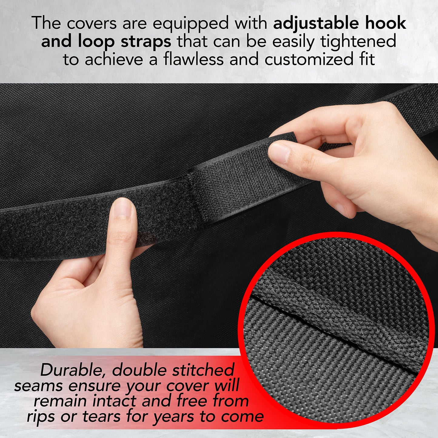 GrillTough Heavy Duty BBQ Grill Cover for Outdoor Grill  Waterproof, Weather Resistant, UV & Fade Resistant with Adjustable Straps  Gas Grill Cover