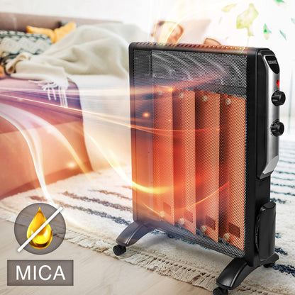 Duronic Electric Heater HV220 Oil Free Radiator Convection Heater Free Standing Radiator Mica Panel Heaters Portable Radiators with Micathermic Panels