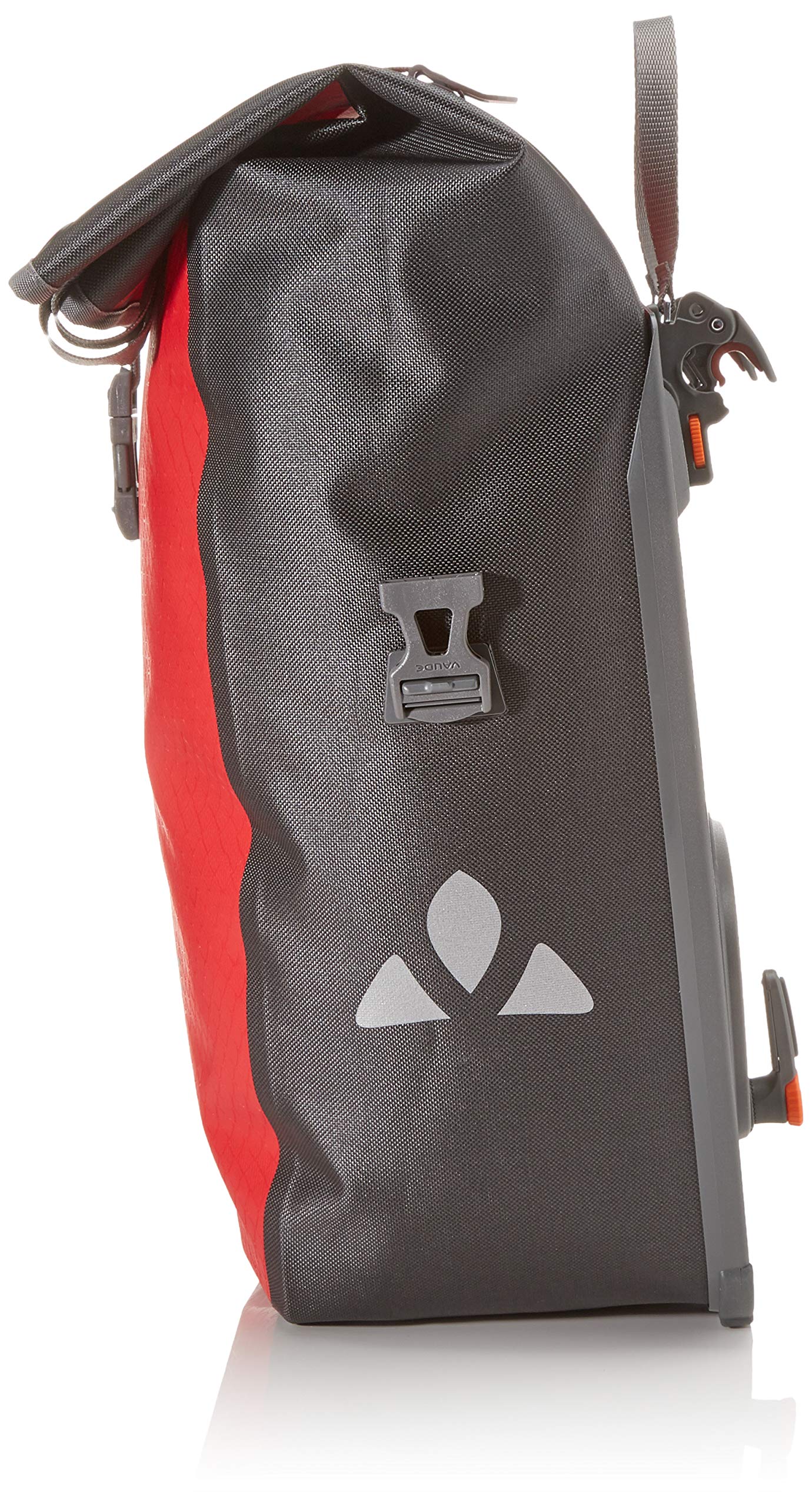 VAUDE Bike Pannier Bag Aqua Back Single 1 x 24 L in Red, Waterproof Rear Bike Pannier, Pannier Bag for Bicycles, Easy Attachment ? Made in Germany