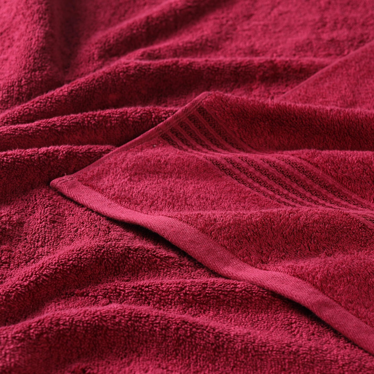 Superior Towel, Cotton, Burgundy, 6PC Set