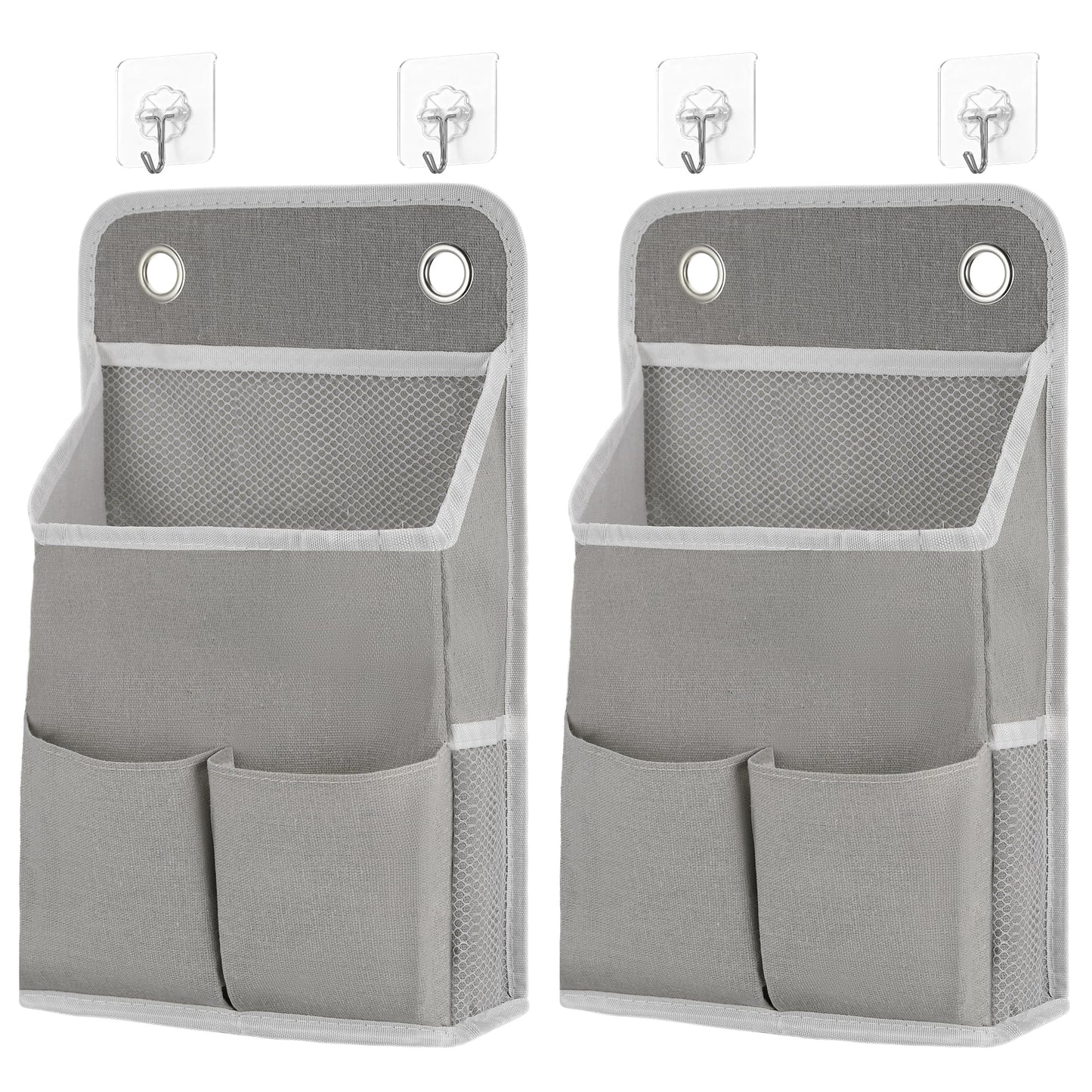 Huiguli 2 Pcs Foldable Wall Hanging Storage Bag with 4 Hooks