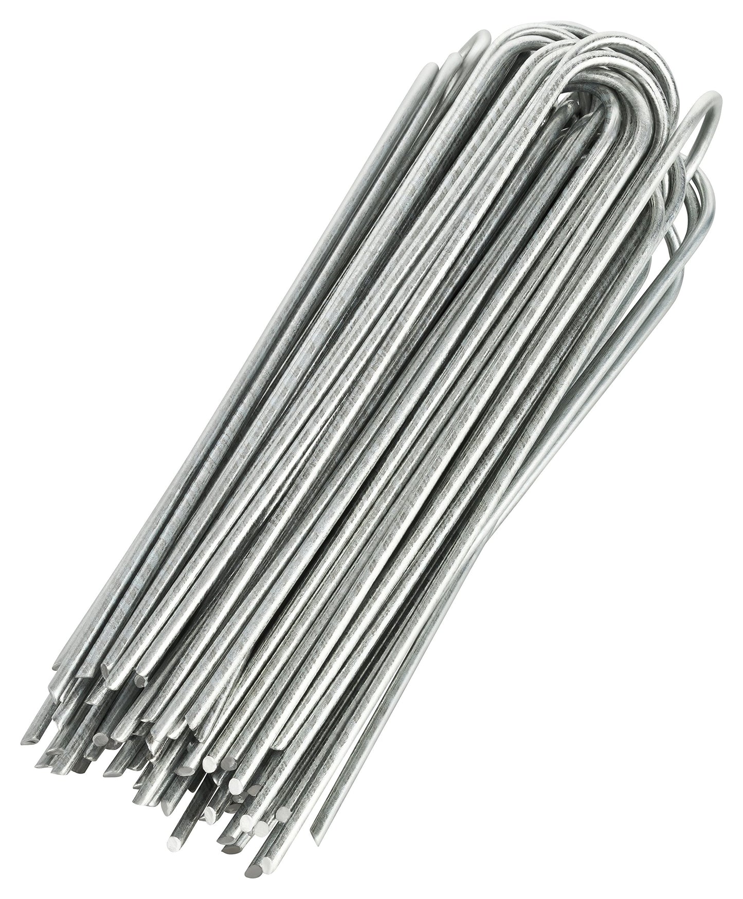 GardenMate Pack of 400 x 200mm multi-purpose steel Garden Securing Pegs - Ideal for hard floors - Made of 3.8mm thick galvanised steel wire