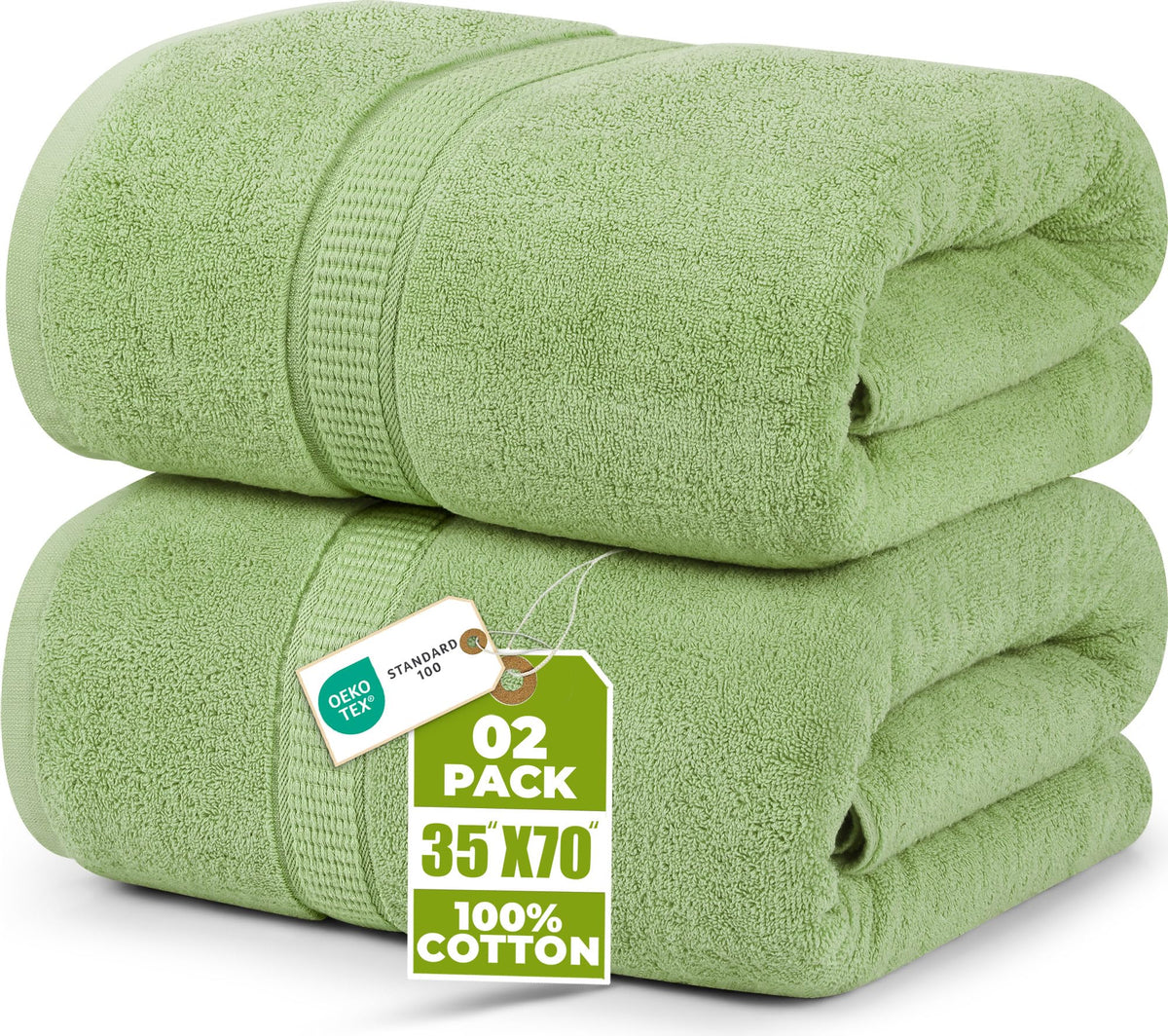 Utopia Towels - Premium Jumbo Bath Sheet 90 x 180 cm, 2 Pack - 100% Ring Spun Cotton Highly Absorbent and Quick Dry Extra Large Bath Sheet