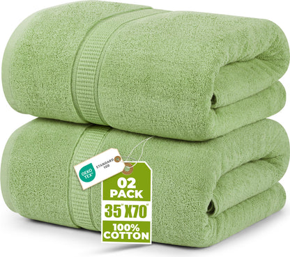 Utopia Towels - Premium Jumbo Bath Sheet 90 x 180 cm, 2 Pack - 100% Ring Spun Cotton Highly Absorbent and Quick Dry Extra Large Bath Sheet