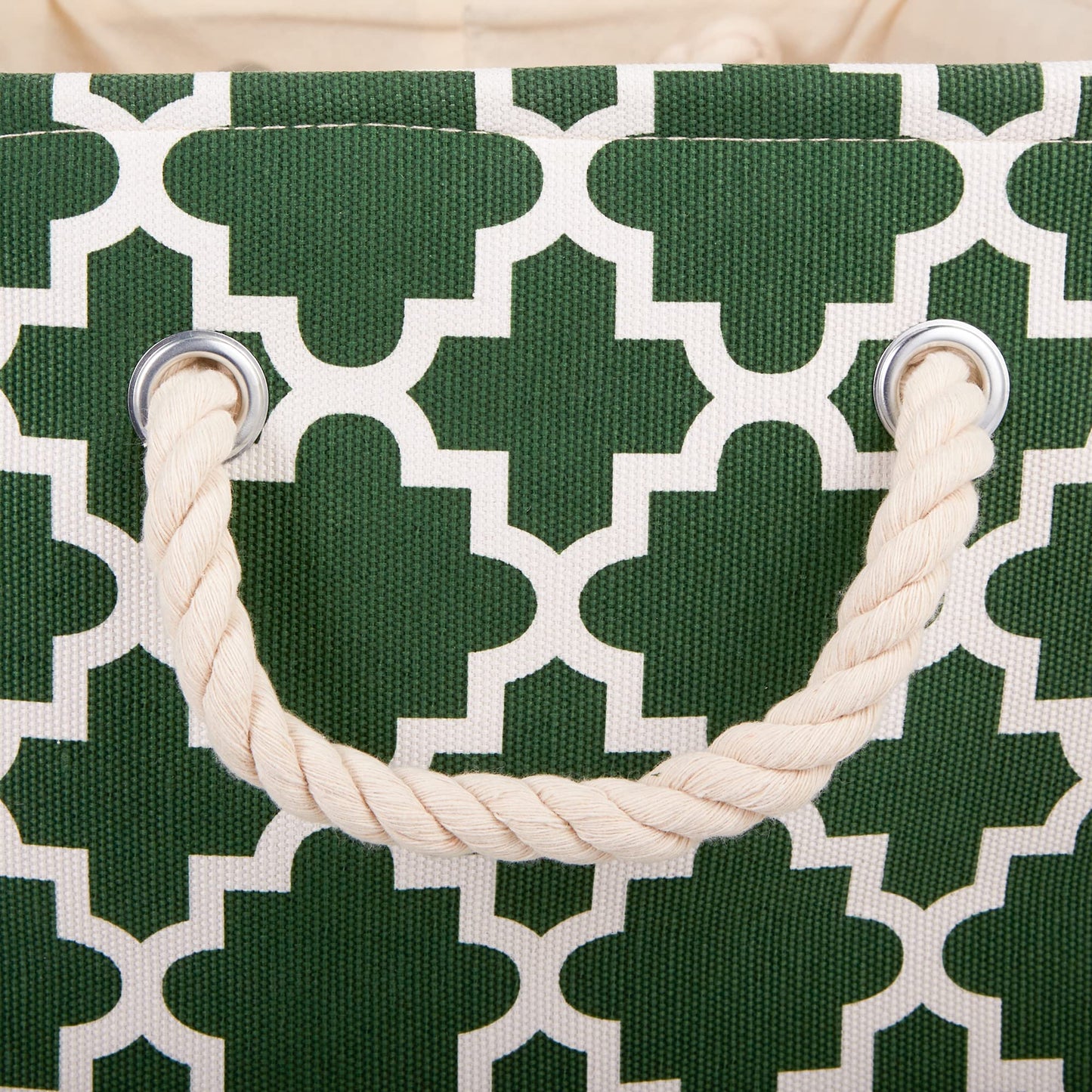 DII Polyester Container with Handles, Lattice Storage Bin, Medium, Hunter Green