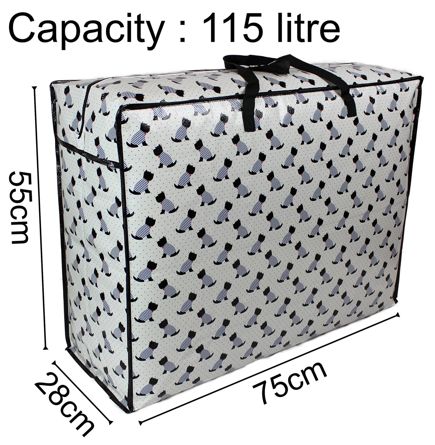Storage Bags, 115 ltr, Scotty Scottie Dogs Print