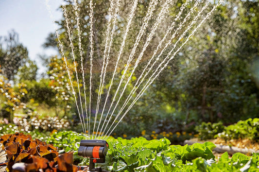 Gardena (69-84BZMX) ZoomMaxx Adjustable Sprinkler with Built in Timer Weighted Base for Precise Watering up to 2,300 Sq Ft, Compatible with Any Hose