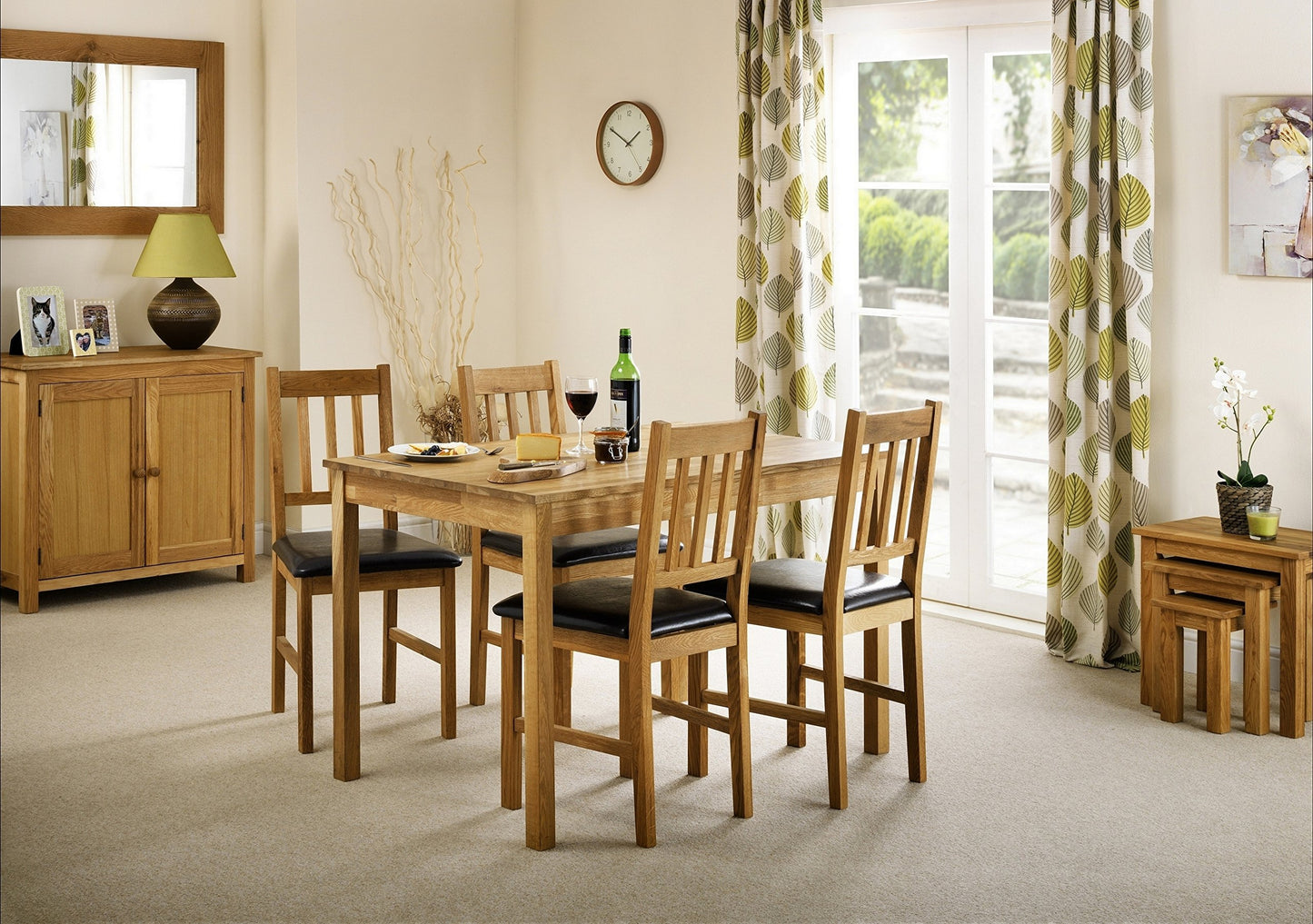 Julian Bowen Coxmoor Coffee Table, Solid Oak - H48 x W120 x D60cm