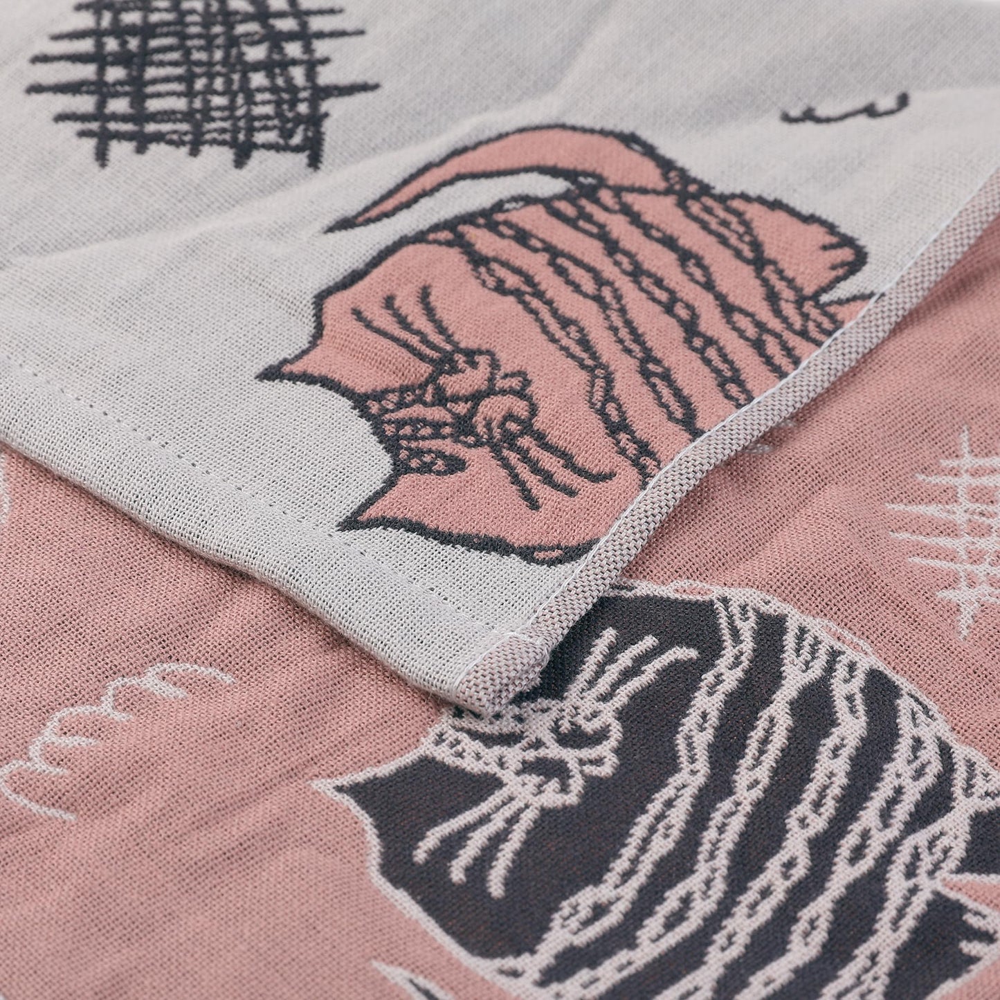 Uxcell Cute Cat Kitchen Towels Pack of 6 100% Cotton Absorbent Decorative