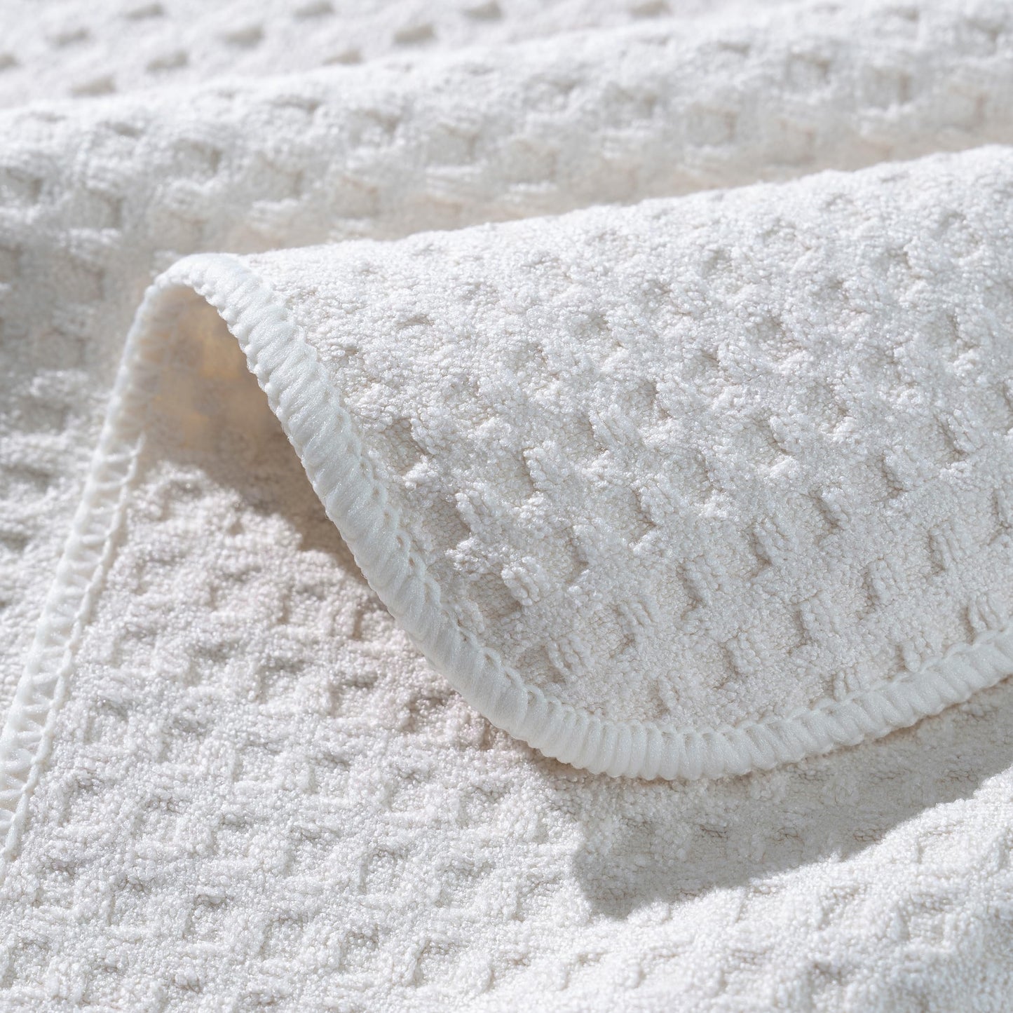 POLYTE 380 GSM Microfibre Waffle Kitchen Tea Towel, 40.6x71.1 cm, 8 Pack