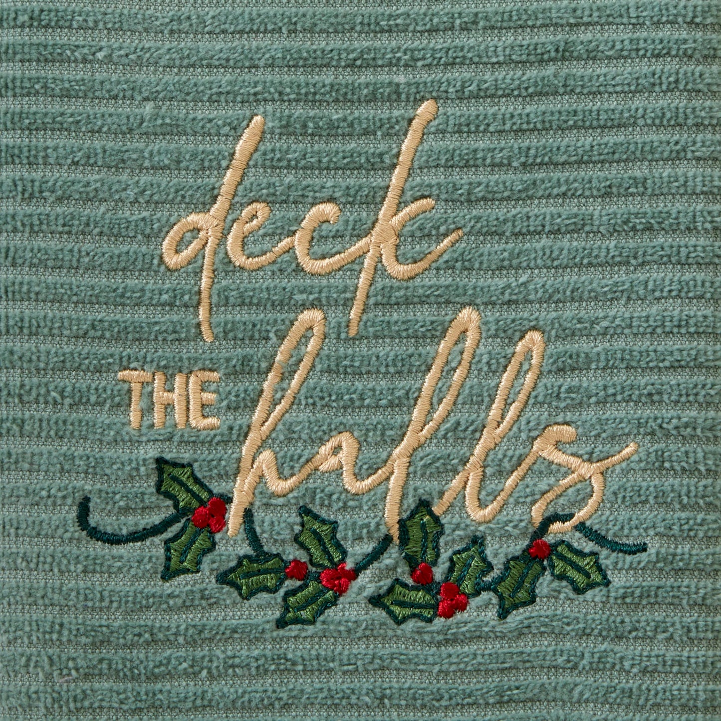 SKL Home Christmas Deck The Halls Hand Towel Set, Green (2-Pack)