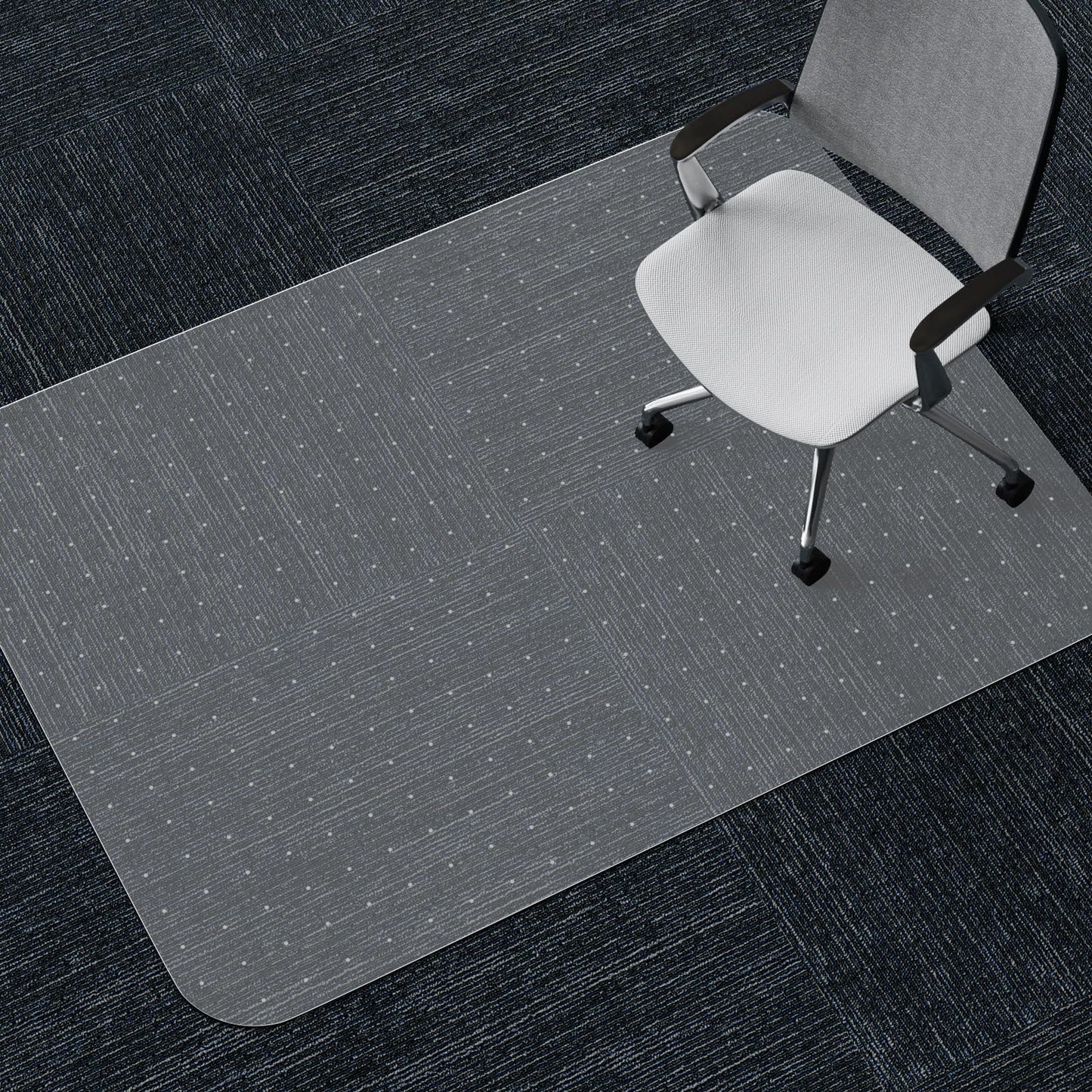 WASJOYE Office Chair Mat Carpet 90x120 cm Carpet Protector Non-slip PVC, Home Office Chair Floor Protectors, 2.2mm Thick