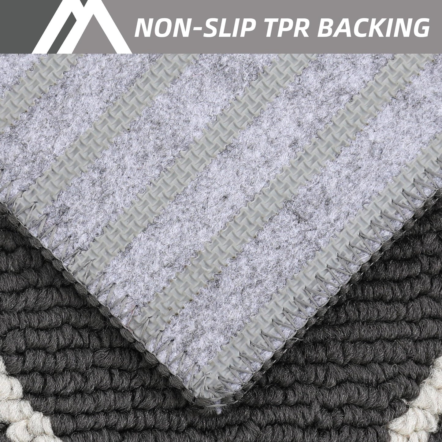 COSY HOMEER Kitchen Mat, 60 x 120cm, Non-Slip Floor Runner Rug, Machine Washable for Entryway, Laundry Room, Grey