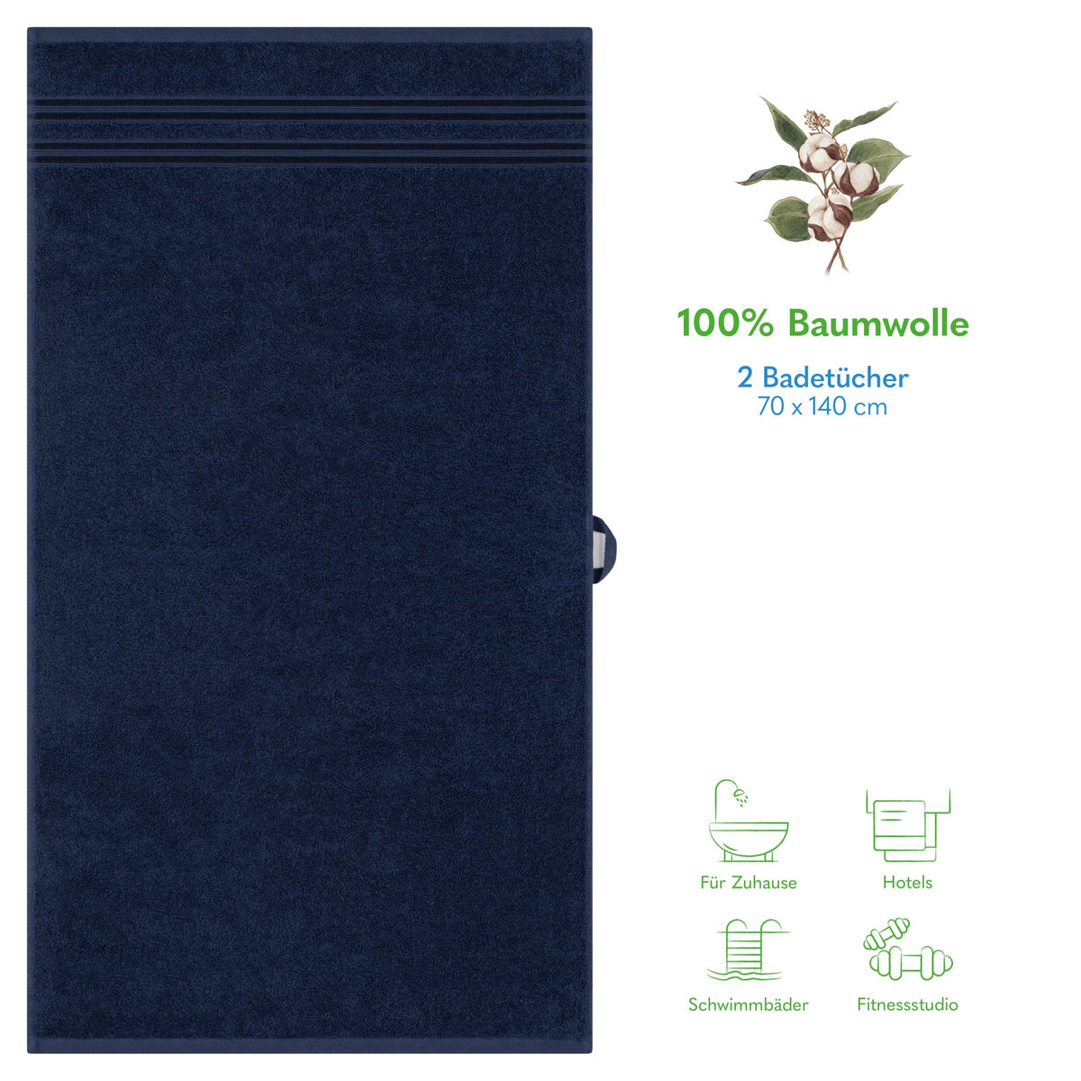 Hammetex Bathrobe 100% Cotton Unisex for Men and Women Quality 400 g/m² Quality Soft Absorbent Terry Towelling Bathrobe for Couples with Pockets