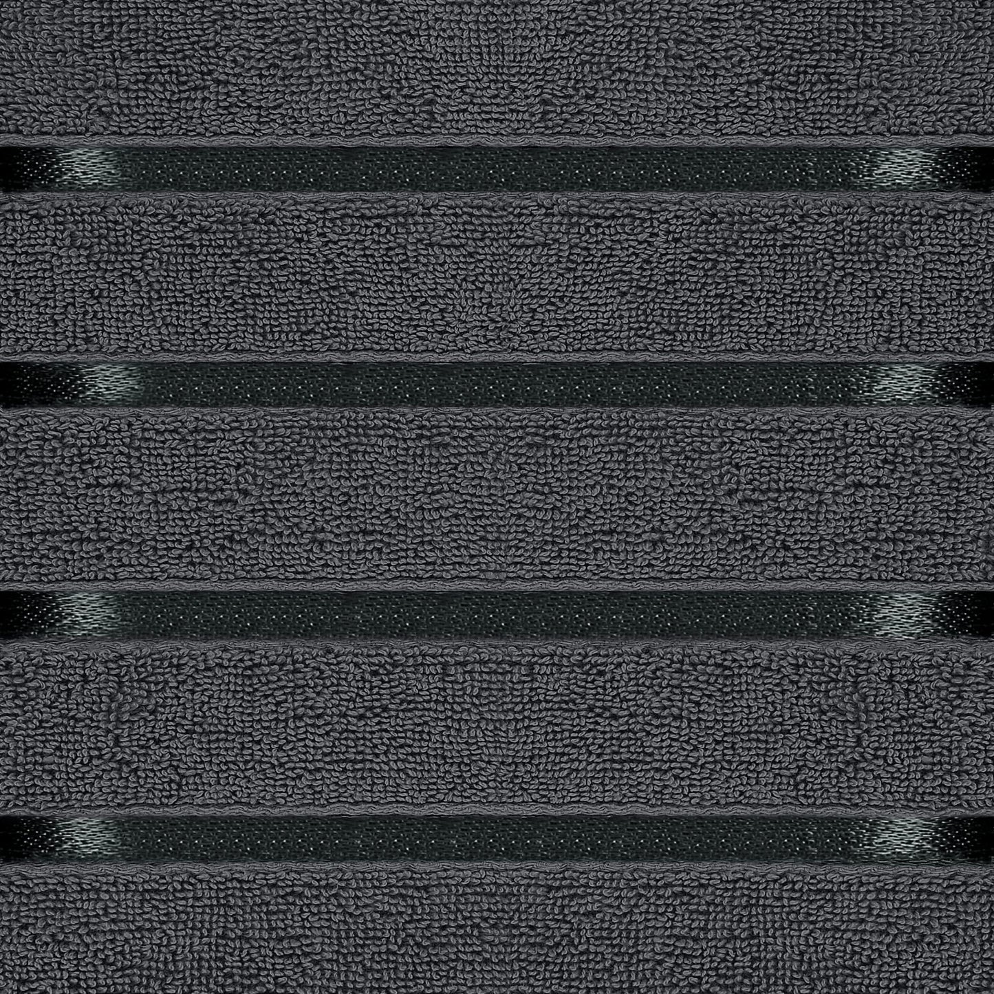 Utopia Towels 8-Piece Luxury Towel Set with Viscose Stripe, Grey