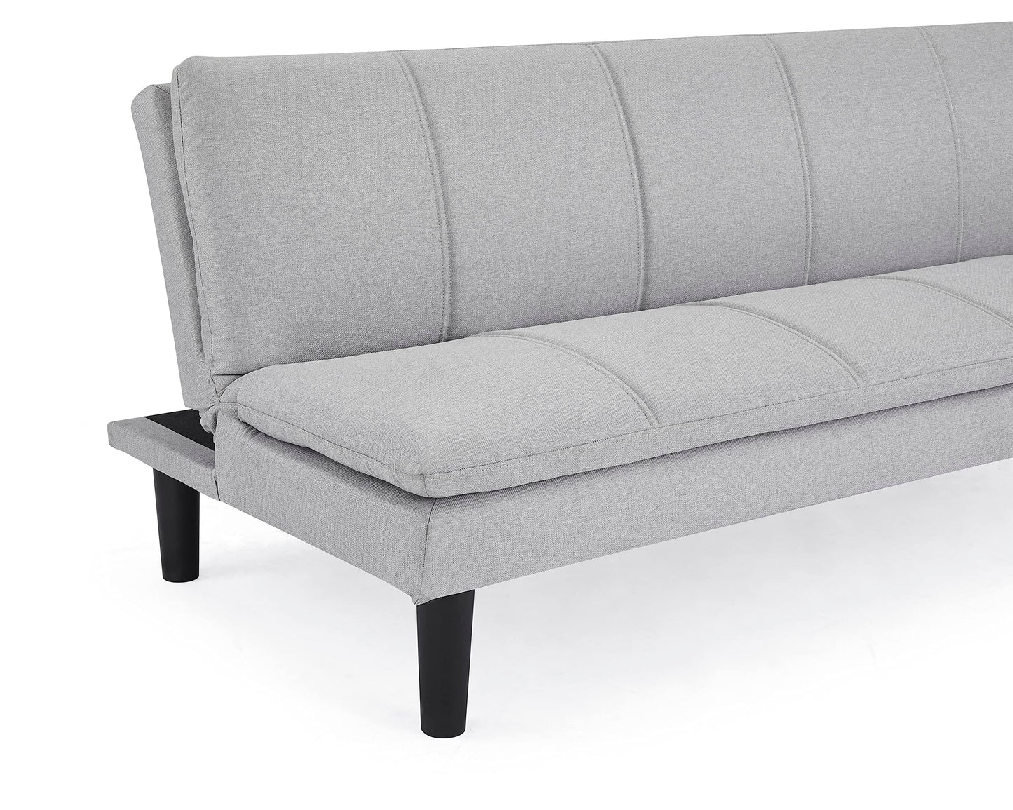 Home Detail Pearse 3 Seater Sofa Bed, Light Grey Fabric
