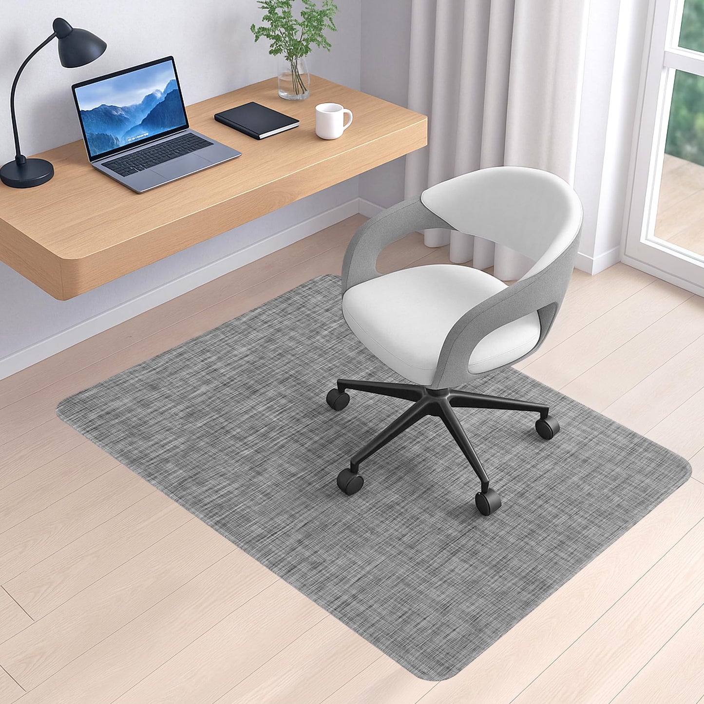 BesWin Office Chair Mat for Hardwood Floors, 90x120cm Non-Slip Hard Floor Protector Mat for Office Chair