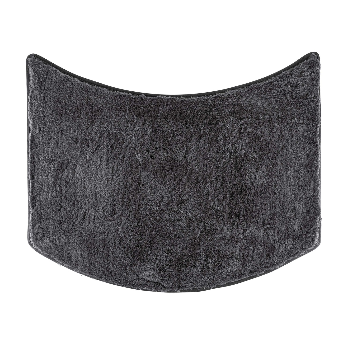 fluffy? Bath Mat for round Showers, made of Microfibre, with Non-Slip Bottom (Small Curve | Shower Radius 55 cm, Anthracite)