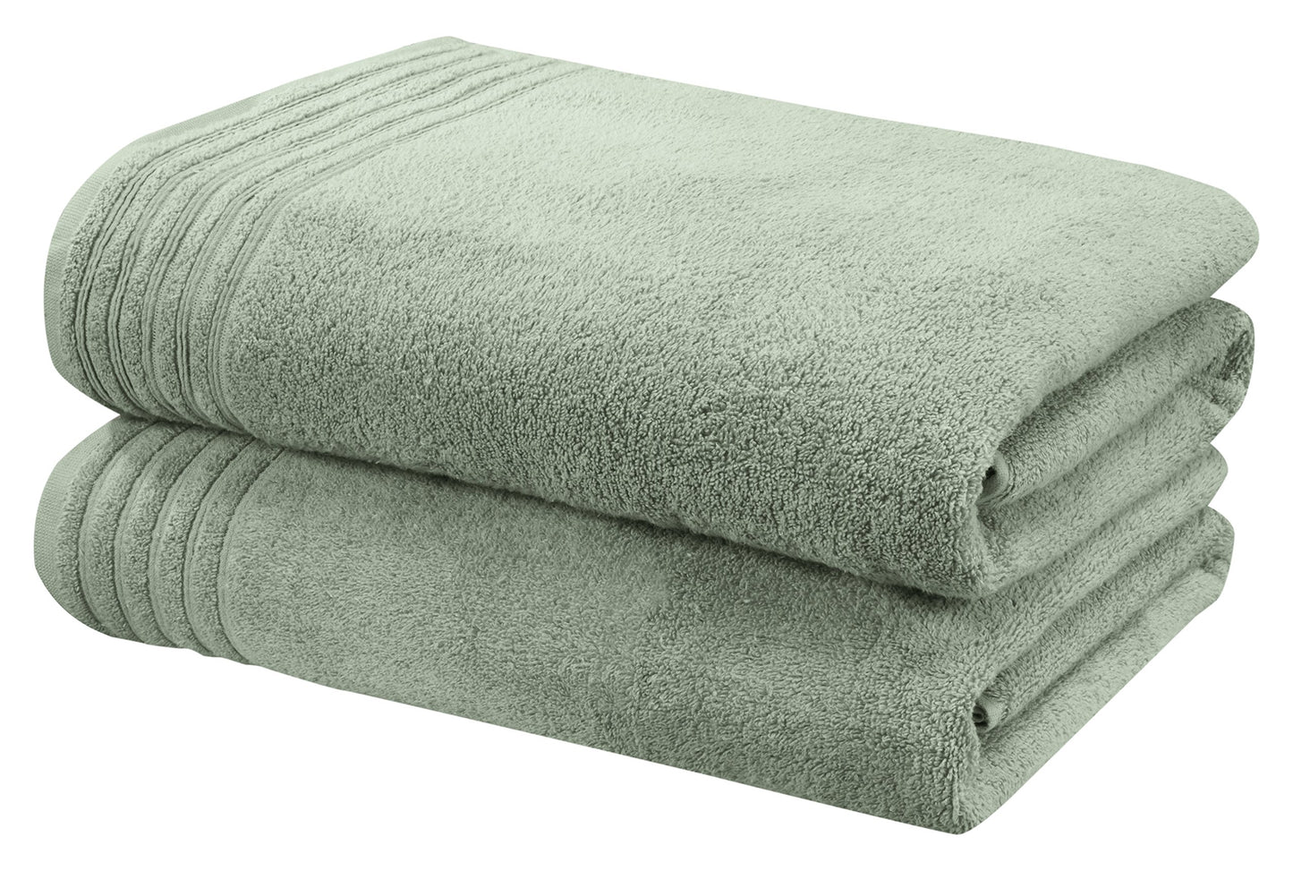 Rapport Home So Soft 2-Piece Towel Bale, 100% Cotton-Sea Green, Combed, 140 x 90 x 1 cm