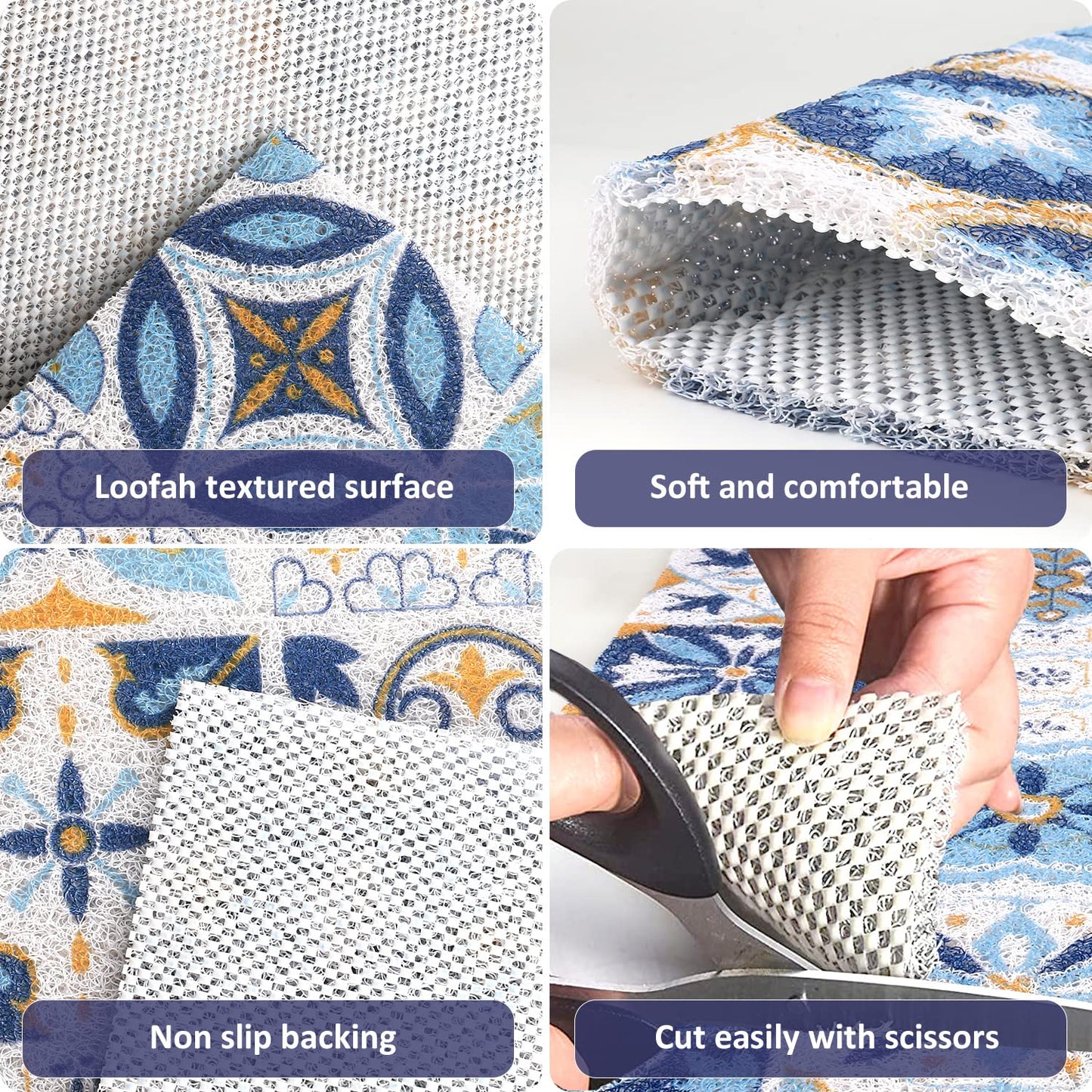 Shower Mat Non Slip : Shower Mats for Inside Shower - 60 x 60 cm Square Bath Mat Anti Mould for Inside Bath