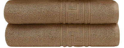 DTEX HOMES Bath Towel sets 8 pieces towel sets 100% Egyptian Cotton 600 GSM, 2 Bath Towels, 2 Hand Towels, 4 Washcloths, 2 x Large Bath Sheets - Brown