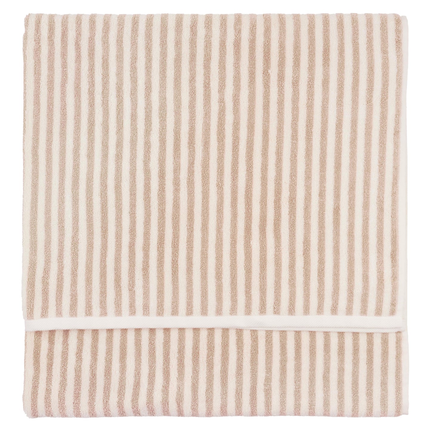 Yard Hebden Striped Cotton Terry Bath Towel (Natural, 70 x 130 cm)