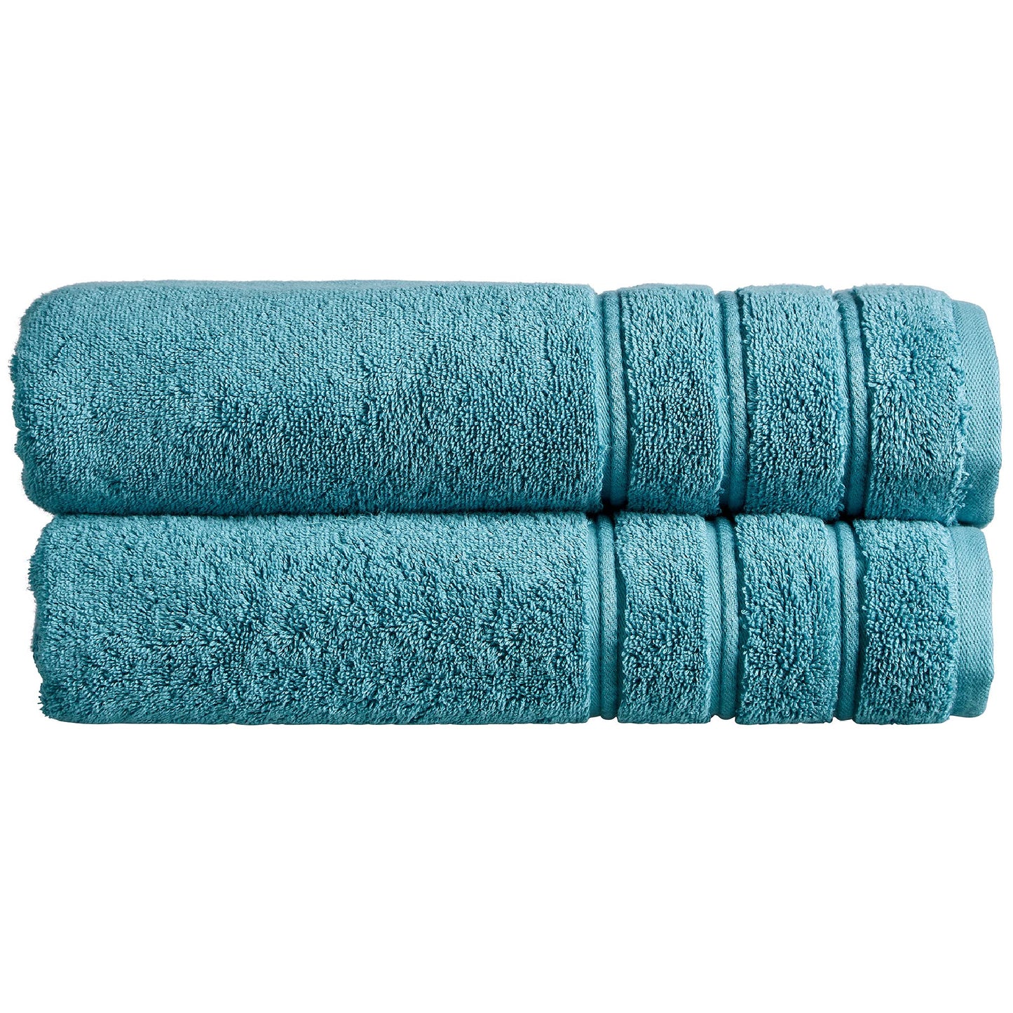 Christy Antalya Large Bath Sheets | Set of 2 | 100% Turkish Cotton | 600GSM | Soft Plush Luxury Bath Towels | 90cm x 150cm | Quick Dry | Jade Teal