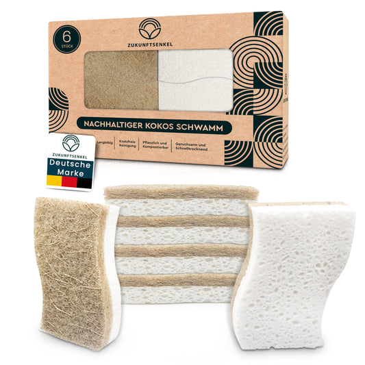 Washing Up Sponge Sustainable Kitchen Sponges Biodegradable Natural Sponge Environmentally Friendly Coconut Sponge (6)