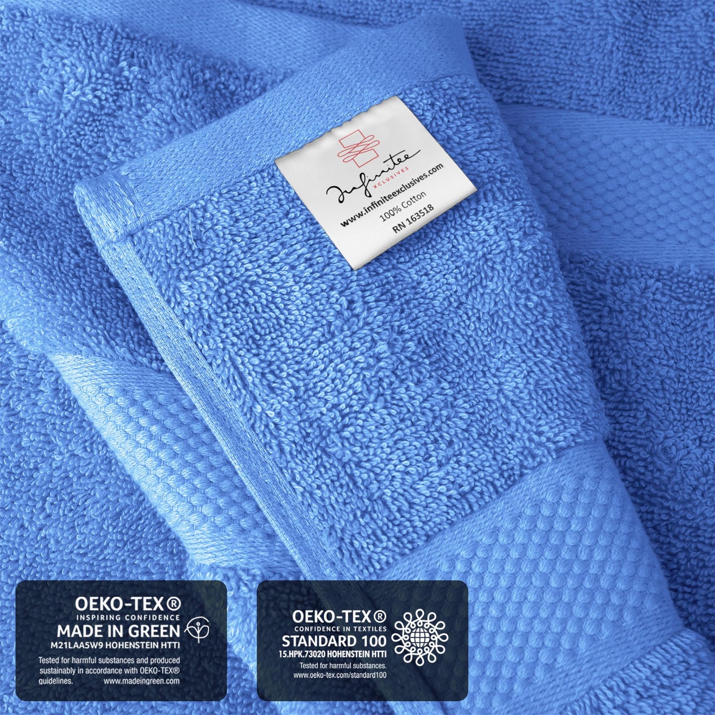 Infinitee Xclusives Bath Sheets Extra Large - 2 Pack, 600 GSM - 90 x 180 cm